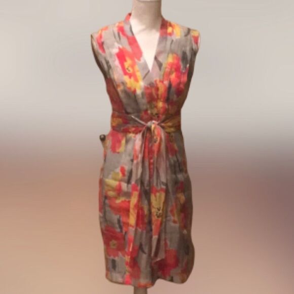 Evan Picone Orange Dress NEW - Picture 5 of 9